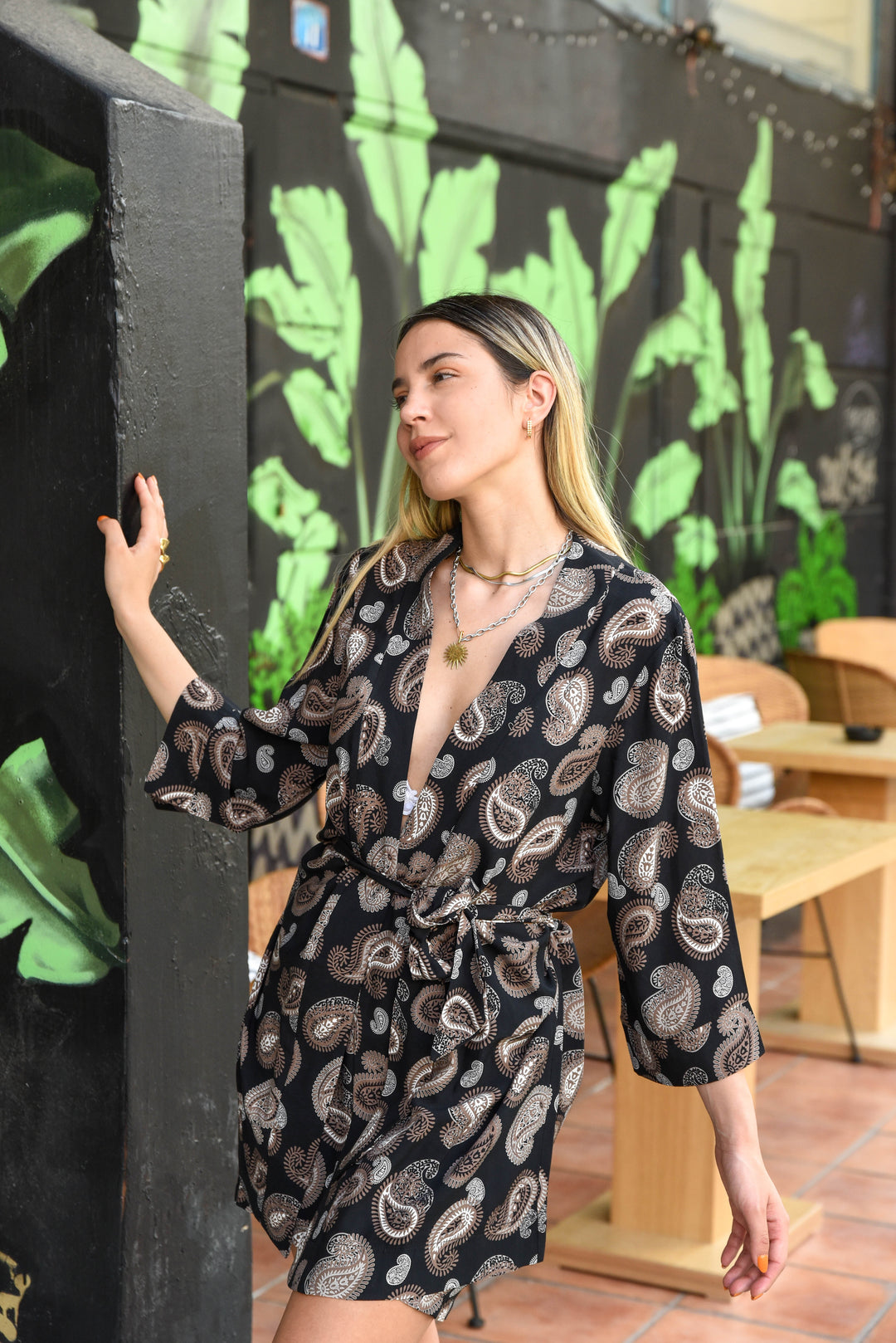 "SEAWEED MYSTERY" Kimono