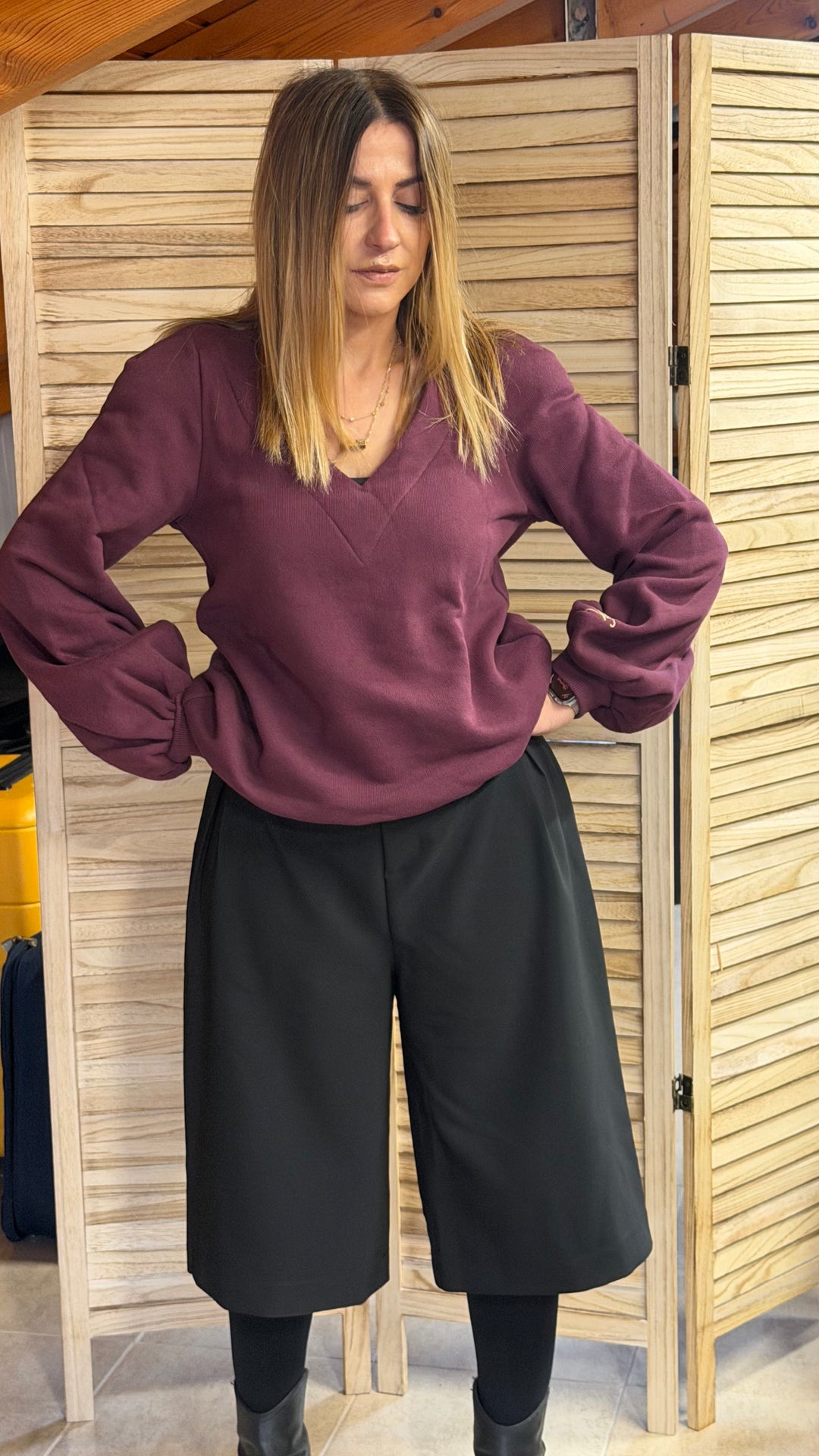 "SOMBRE" Zip Culotte