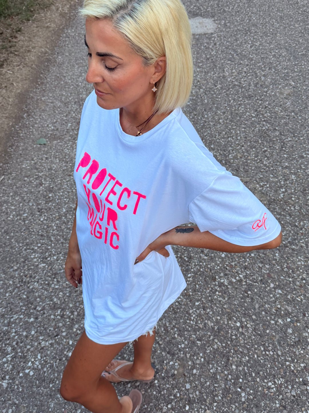 “MAGIC” Oversized White T-Shirt